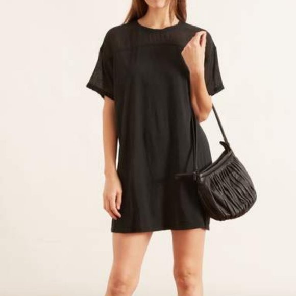 Raquel Allegra Football Tee Dress in Black NWT Size 0 - Picture 11 of 12
